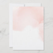 Watercolor Baby Shower Peach Elephant Invitation (Dos)