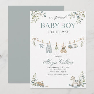 Watercolor babyspeel Baby Shower Kaart
