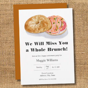 Watercolor Bagels Rookworst Pensioen Brunch Kaart