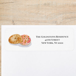 Watercolor Bagels Rookzalm Etiket