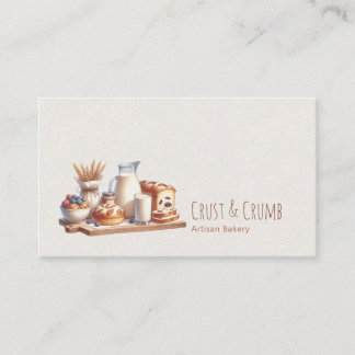 Watercolor Bakery Goods Visitekaartje