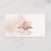 Watercolor Bakery Tools Cupcake Bakery Visitekaartje (Voorkant)