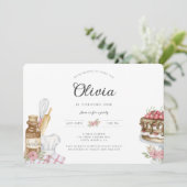 Watercolor Baking Anniversaire Fête Invitation (Debout devant)