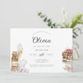 Watercolor Baking Anniversaire Fête Invitation (Debout devant)