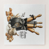 Watercolor Baking Theme Wall Art - Ideal for Baker Legpuzzel (Horizontaal)