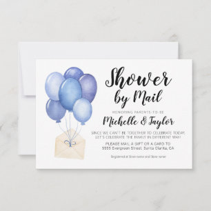Watercolor Ballon Virtuele Baby Shower Uitnodiging