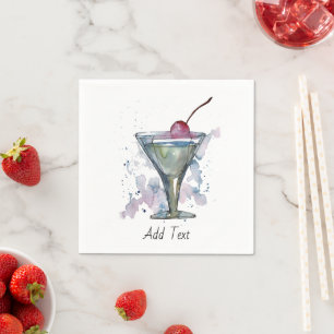 Watercolor Bar Feest Cocktail Servet