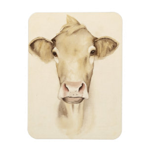 Watercolor Barn Animals   Cow Magneet