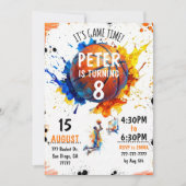 Watercolor Basketball Birthday Invitation (Devant)