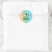 Watercolor Bath Bomb Birthday Sticker (Sac)