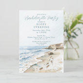 Watercolor Beach Bachelorette Party Invitation (Debout devant)