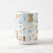 Watercolor Beach Bachelorette Party Weekend Koffiemok (Center)