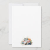 Watercolor Beach Faire-part de mariage côtier (Dos)