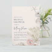 Watercolor Beach Invitation de douche nuptiale (Debout devant)