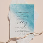 Watercolor Beach Ocean Costal Wedding Invitation<br><div class="desc">Watercolor Beach Ocean Costal Wedding Invitation</div>
