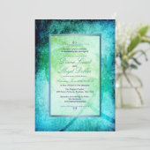 Watercolor Beach, Palm Trees Wedding Invitations (Debout devant)