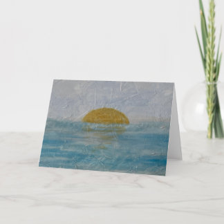 Watercolor Beach Sunny Day Blank Note Card Bedankkaart