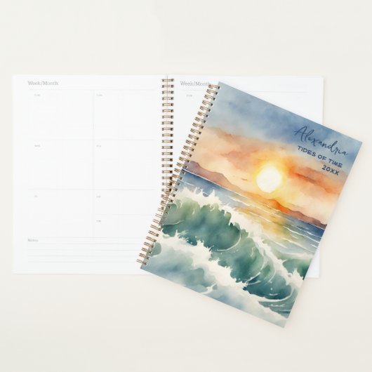 Watercolor Beach Sunset Planner (Display)