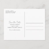 Watercolor Beach Wedding Enregistrer la date Carte (Dos)