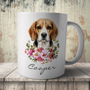 Watercolor Beagle Koffiemok