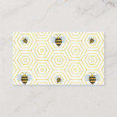 Watercolor Bee's Diaper Raffle Tickets Informatiekaartje (Achterkant)