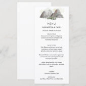 Watercolor berg menu (Voorkant / Achterkant)
