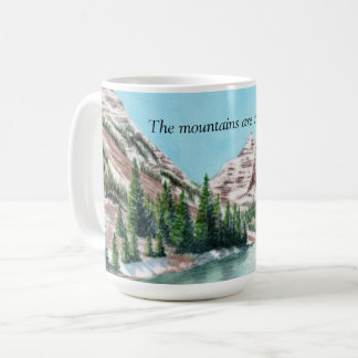 Watercolor bergen, Colorado koffiemok 11 oz