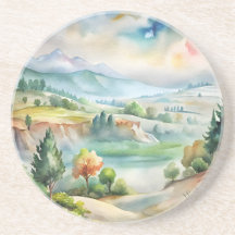 Watercolor berglandschap