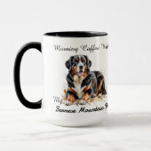 Watercolor Bernese Mountain Dog personalize Mok (Links)