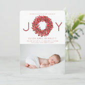 Watercolor Berries Faire-part de naissance de vaca (Debout devant)