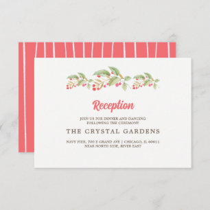 Watercolor Berry Branches Carte de réception de ma