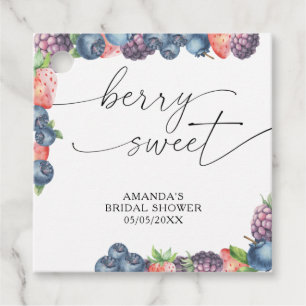Watercolor bessen - zoete bes tekst bedankjes labels