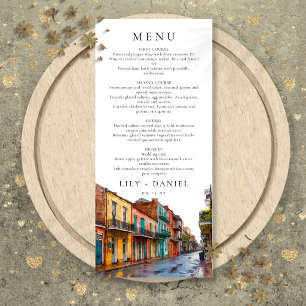 Watercolor Bestemming Huwelijk in New Orleans Menu