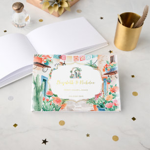 Watercolor Bestemming   Mexico Villa Bruiloft Gastenboek