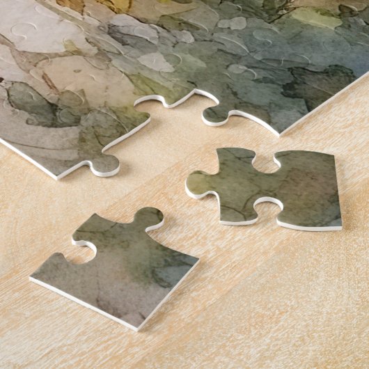 Watercolor Bicycle Art Puzzle (Côté)