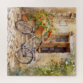 Watercolor Bicycle Art Puzzle (Horizontal)