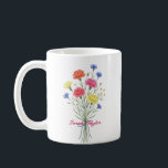 Watercolor Birth Flower Carnation Personalized Mug<br><div class="desc">Celebrate a special connection with our Watercolor Birth Flower Personalized Mug. Featuring a floral illustration that represents the unique beauty of their birth month, this mug blends artistic flair with everyday functionality. The soft, ethereal watercolor textures pop against the crisp ceramic, creating a piece that feels more like a work...</div>