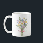 Watercolor Birth Flower Daisy Personalized Mug<br><div class="desc">Celebrate a special connection with our Watercolor Birth Flower Personalized Mug. Featuring a floral illustration that represents the unique beauty of their birth month, this mug blends artistic flair with everyday functionality. The soft, ethereal watercolor textures pop against the crisp ceramic, creating a piece that feels more like a work...</div>