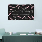 Watercolor Black Bakery Utensils Homemade Chef Spandoek (Beurs)