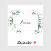 Watercolor bladgroen botanisch  sticker (Vel)