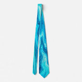Watercolor Blauwe Aangepaste Das (Achterkant)