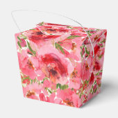 Watercolor Bloem Bruiloftscadeau Bedankdoosjes (Achterkant)