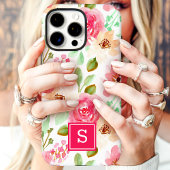 Watercolor Bloem Monogram Case-Mate iPhone Case