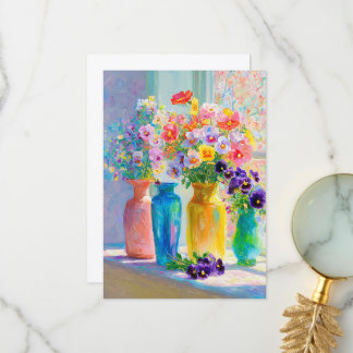 Watercolor Bloemen Bedankkaart