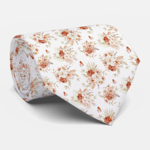 Watercolor Bloemen Boho Patroon Stropdas
