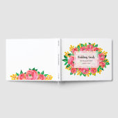 Watercolor Bloemen Bruiloft Gastenboek (Volledig)