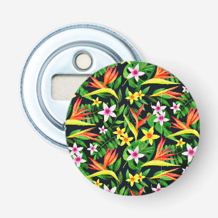 Watercolor Bloemen En Fruit Bloemmotief-23768 Button Flesopener