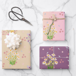  Watercolor Bloemen  Inpakpapier Vel