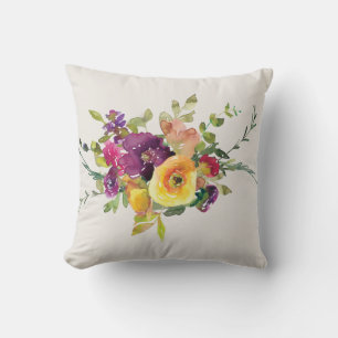 Watercolor Bloemen Kussen
