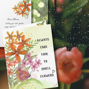 Watercolor Bloemen Magie Beterschap Motiverend Kaart